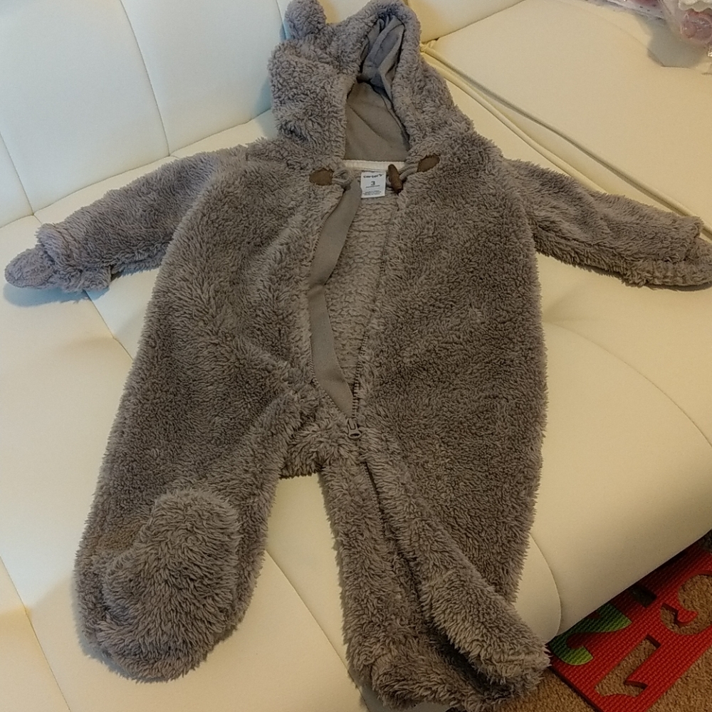 Winter footie onesie